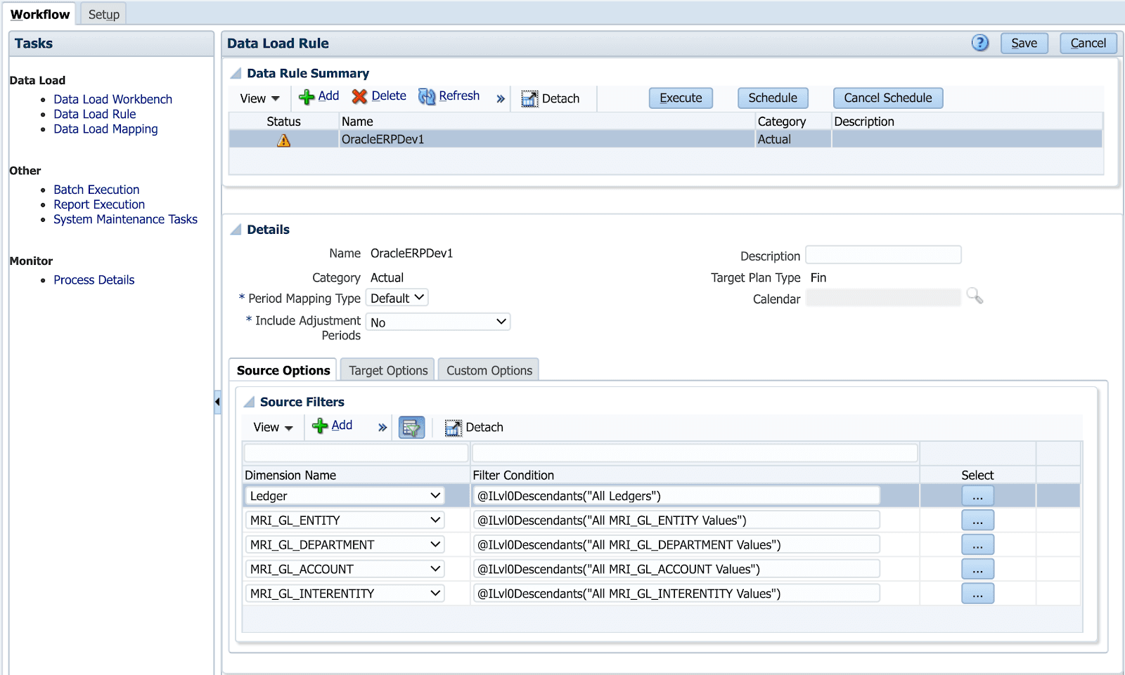 Data Management in PBCS