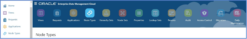 EDMCS Homepage - Node Types