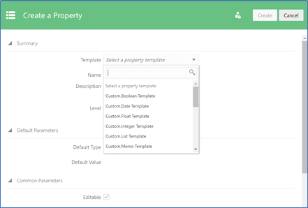 EDMCS Creating Property