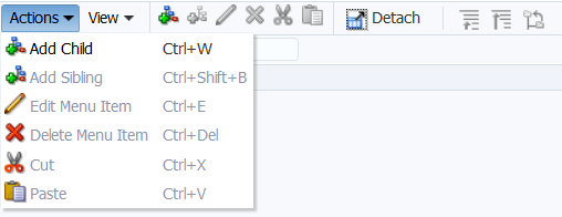 EPBCS Action Menus Step 2