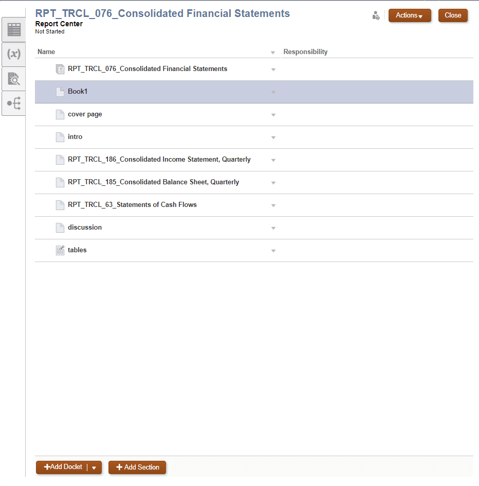 EPRCS Report Center Tab