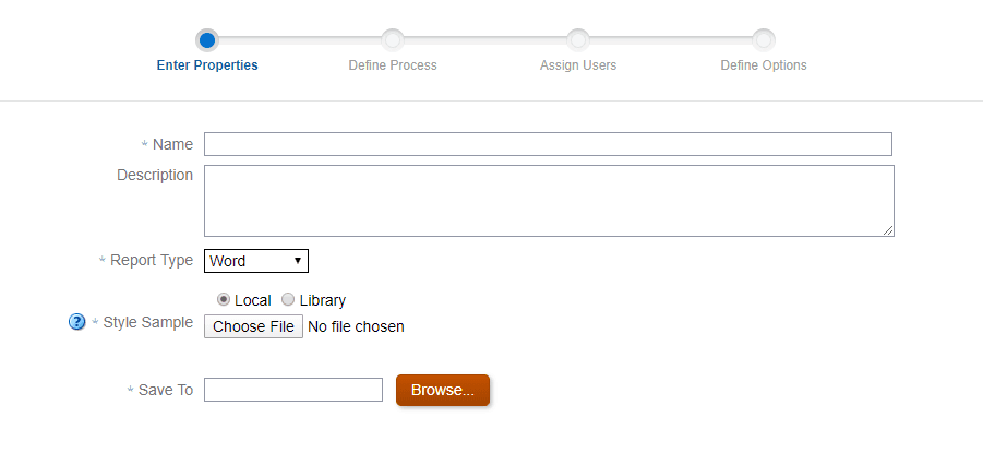 EPRCS Report Package Properties