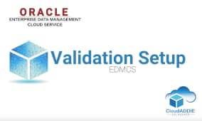 EDMCS Validation Setup